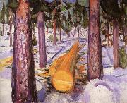 Edvard Munch Yellow Wood oil